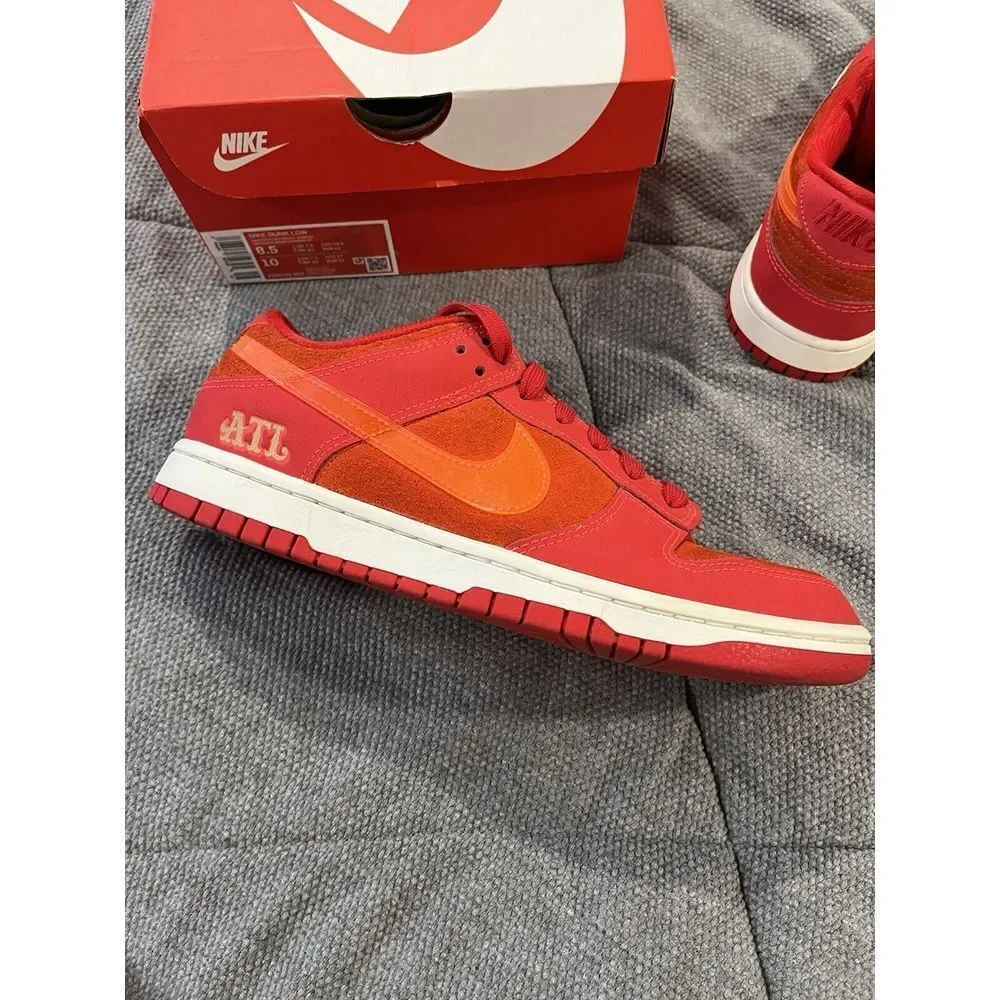 Nike Dunk Low ATL Atlanta University Red 2023 Mens Size 8.5 Original Box‎